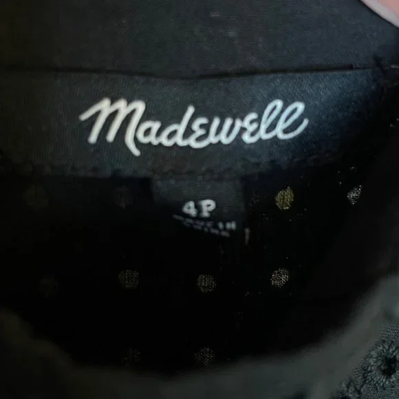 J. Crew Black Eyelet Tie Back Sundress, 4P - Picture 6 of 8